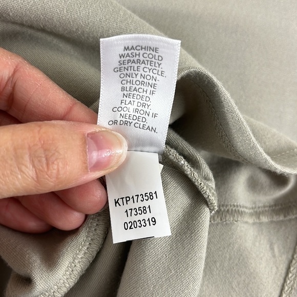 J. Jill Ponte Knit Sterling Taupe Lace Tunic Top Womens Size Medium - Picture 12 of 12